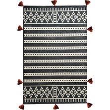Rugs Modern Cotton 565 Iskandinav Desenli Gri Dokuma Taban Kilim