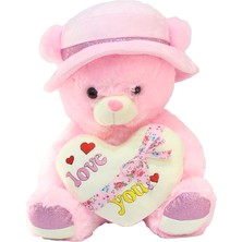 Toru Toys I Love You Kalpli Şapkalı Peluş Oyuncak 50 cm