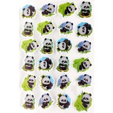 Limmy Sticker Kabartmalı A4 Boyutunda Stiker Defter, Planlayıcı Etiket - (Lim105) - Panda