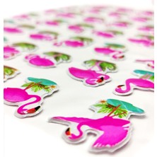 Limmy Sticker Kabartmalı A4 Boyutunda Stiker Defter, Planlayıcı Etiket (Lim230) - Flamingo