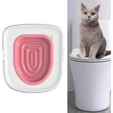 Flameer Kedi Tuvalet Eğitimi Kedi Kumbusu Tepsisi Tuvalet Eğitmeni Pembe 38X34X3.2CM (Yurt Dışından)