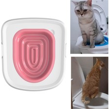 Flameer Kedi Tuvalet Eğitimi Kedi Kumbusu Tepsisi Tuvalet Eğitmeni Pembe 38X34X3.2CM (Yurt Dışından)