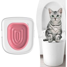 Flameer Kedi Tuvalet Eğitimi Kedi Kumbusu Tepsisi Tuvalet Eğitmeni Pembe 38X34X3.2CM (Yurt Dışından)