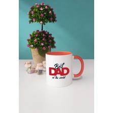 Best Dad In The World Babaya Hediye Kupa Bardak Turuncu