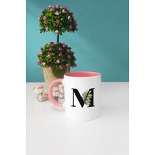 Hedizu Botanik M Harfli Kupa Bardak Pembe