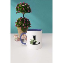 Botanik L Harfli Kupa Bardak Lacivert