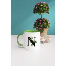 Hedizu Botanik N Harfli Kupa Bardak Yeşil