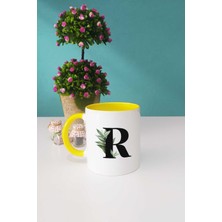 Hedizu Botanik R Harfli Kupa Bardak Sarı