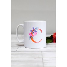 Özel Tasarım C Harfli Kupa Bardak Beyaz