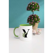 Botanik Y Harfli Kupa Bardak Yeşil