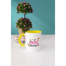 Coğrafya Öğretmeni Öğretmenler Günü Hediyesi Kupa Bardak Sarı