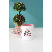 Merry Christmas Kupa Bardak Pembe