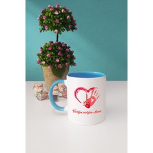 Hedizu Varlığım Varlığına Annem Kupa Bardak Mavi