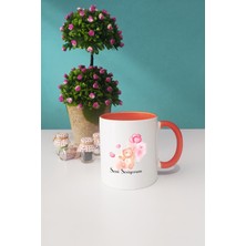 Hedizu Seni Seviyorum Ayıcık Kupa Bardak Turuncu