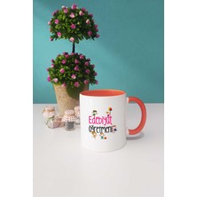 Hedizu Edebiyat Öğretmeni Öğretmenler Günü Hediyesi Kupa Bardak Turuncu