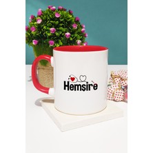 Hemşireye Hediye Hemşire Kupa Bardak Kırmızı