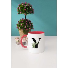 Botanik Y Harfli Kupa Bardak Kırmızı