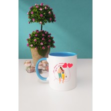  Sevgiliye Hediye Sevgililer Günü Hediyesi Kupa Bardak Mavi