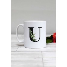 Hedizu Botanik U Harfli Kupa Bardak Beyaz