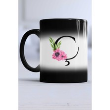 Çiçekli Ç Harfli Kupa Bardak Sihirli