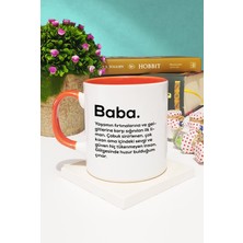 Babaya Hediye Baba Kupa Bardak Turuncu