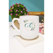 Hedizu Çiçekli Ç Harfli Kupa Bardak Oval