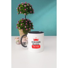 Hedizu Dedeye Hediye Dünyanın En Kral Dedesi Kupa Bardak Siyah