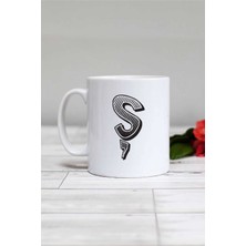 Hedizu Harf Tasarımlı Ş Harfli Kupa Bardak Beyaz