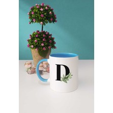 Botanik D Harfli Kupa Bardak Mavi