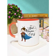 Öğretmene Hediye Öğretmenler Günü Hediyesi Kupa Bardak Turuncu