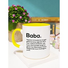 Babaya Hediye Baba Kupa Bardak Sarı