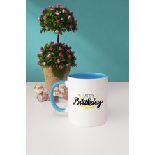 Hedizu Happy Birthday Doğum Günü Hediyesi Kupa Bardak Mavi