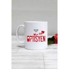 Hedizu En Tatlı Optisyen Hediye Kupa Bardak Beyaz