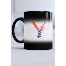 Hedizu Özel Tasarım Y Harfli Kupa Bardak Sihirli