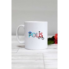 Polis Tasarımlı Polisler Günü Hediyesi Kupa Bardak Beyaz
