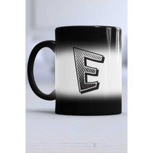 Hedizu Harf Tasarımlı E Harfli Kupa Bardak Sihirli