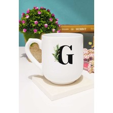 Botanik G Harfli Kupa Bardak Oval