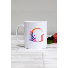 Özel Tasarım G Harfli Kupa Bardak Beyaz