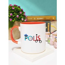 Polis Tasarımlı Polisler Günü Hediyesi Kupa Bardak Turuncu