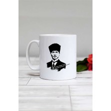 Öğretmenler Günü Hediyesi Atatürk Asil Kan Kupa Bardak Beyaz