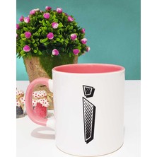 Harf Tasarımlı I Harfli Kupa Bardak Pembe