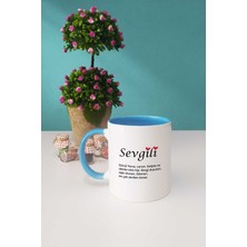 Sevgililer Günü Hediyesi Sevgili Kupa Bardak Mavi