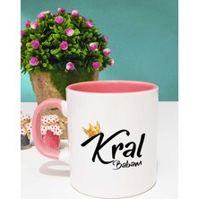 Kral Babam Babalar Günü Hediyesi Kupa Bardak Pembe