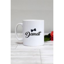 Hedizu Damat Hediye Kupa Bardak Beyaz