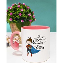 Hedizu Öğretmene Hediye Öğretmenler Günü Hediyesi Kupa Bardak Pembe