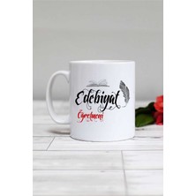 Edebiyat Öğretmeni Kupa Bardak Beyaz