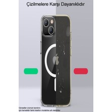 Kzy Apple iPhone 14 Plus Kapak Magsafe Kablosuz Şarj Destekli Şeffaf Kılıf