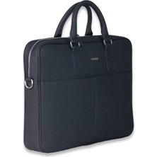 Guard Lacivert  Laptop Girişli Hakiki Deri Evrak Çantası
