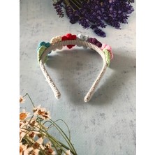 Enesra Butik Papatya Motifli Amigurumi El Örgüsü Taç