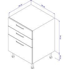 Moduler Mutfak Çekmece 60 cm